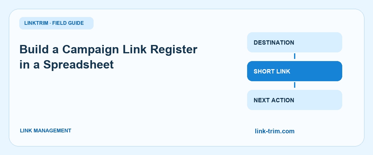 Build a Campaign Link Register in a Spreadsheet
