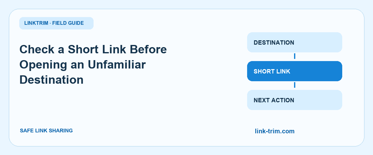 Check a Short Link Before Opening an Unfamiliar Destination