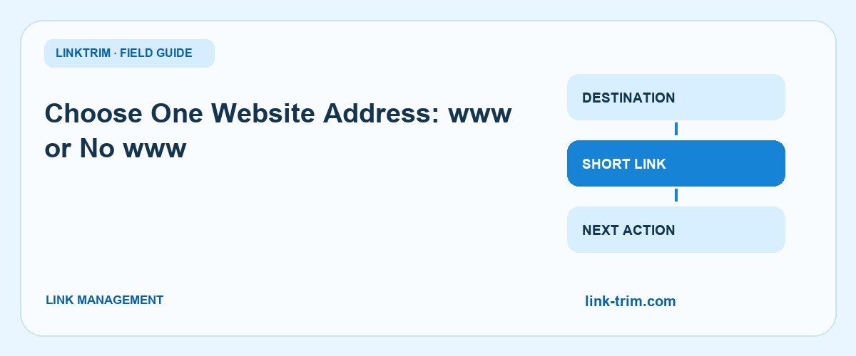 Choose One Website Address: www or No www