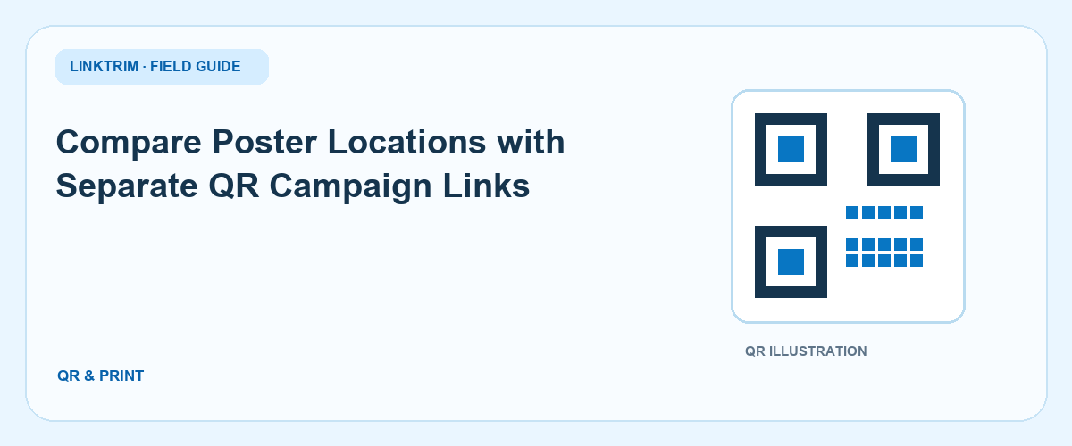 Compare Poster Locations with Separate QR Campaign Links