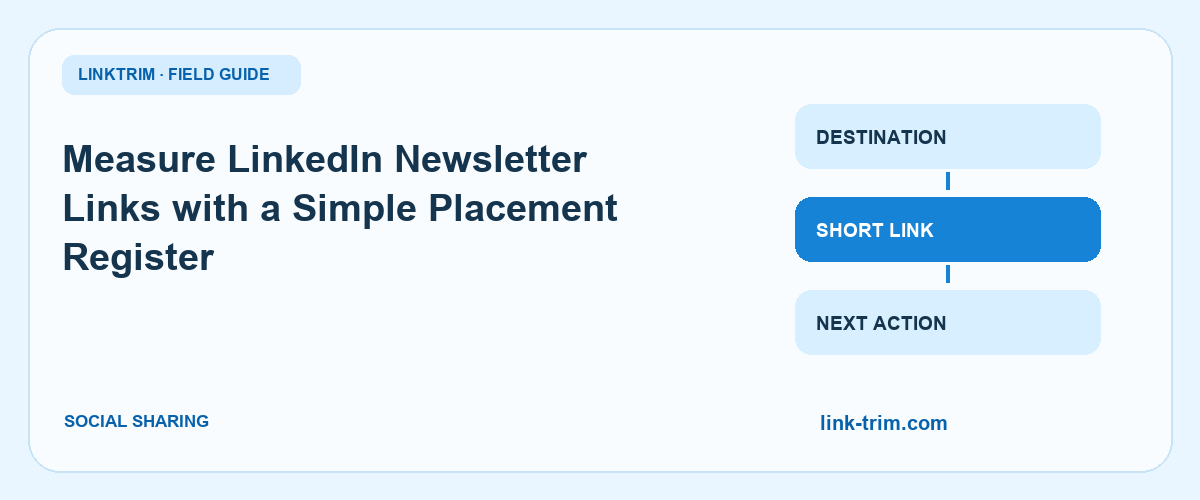 Measure LinkedIn Newsletter Links with a Simple Placement Register