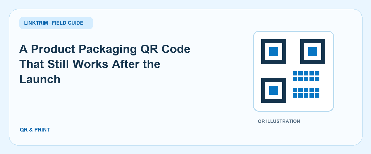 A Product Packaging QR Code That Still Works After the Launch