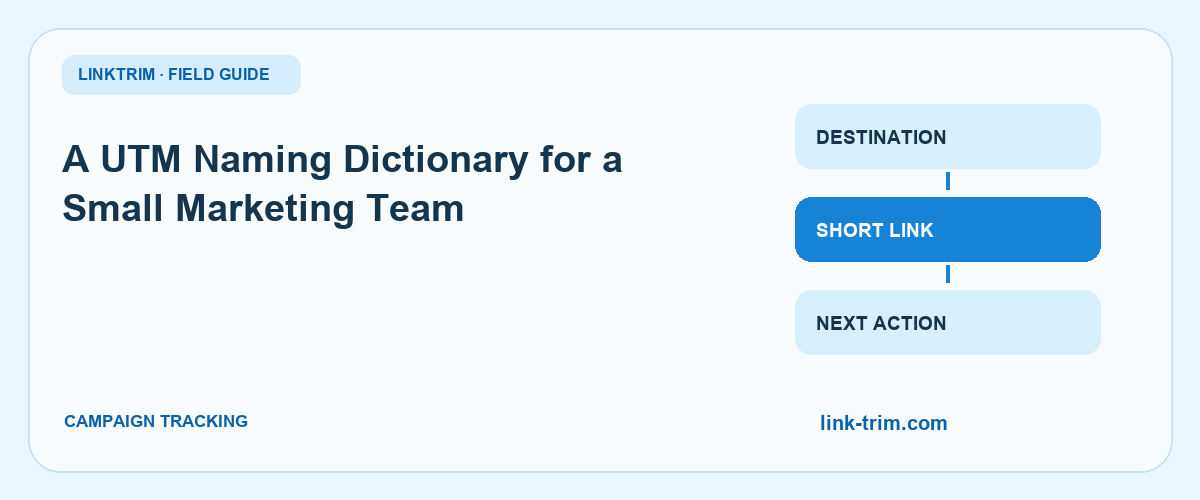 A UTM Naming Dictionary for a Small Marketing Team