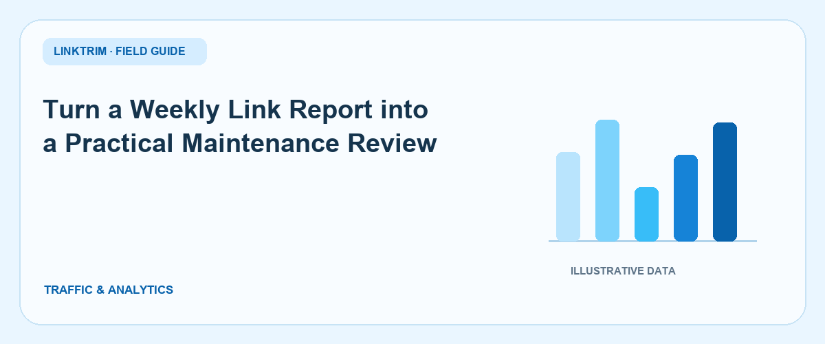 Turn a Weekly Link Report into a Practical Maintenance Review